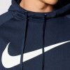 Bluza Nike męska kangurka granatowa z nadrukiem Dri-Fit